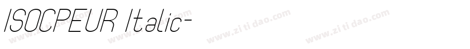 ISOCPEUR Italic字体转换